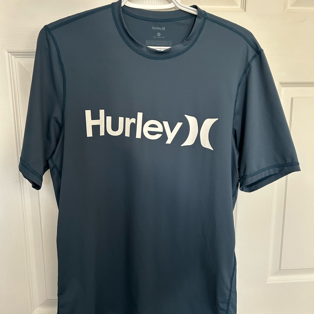 Hurley Slate Blue Short Sleeve Rash Guard